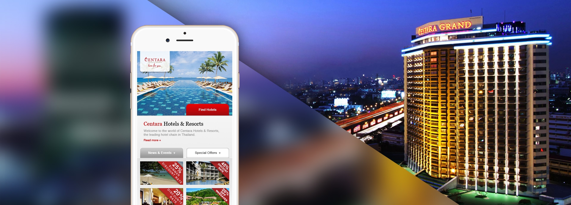 iOS and Android application for Centara